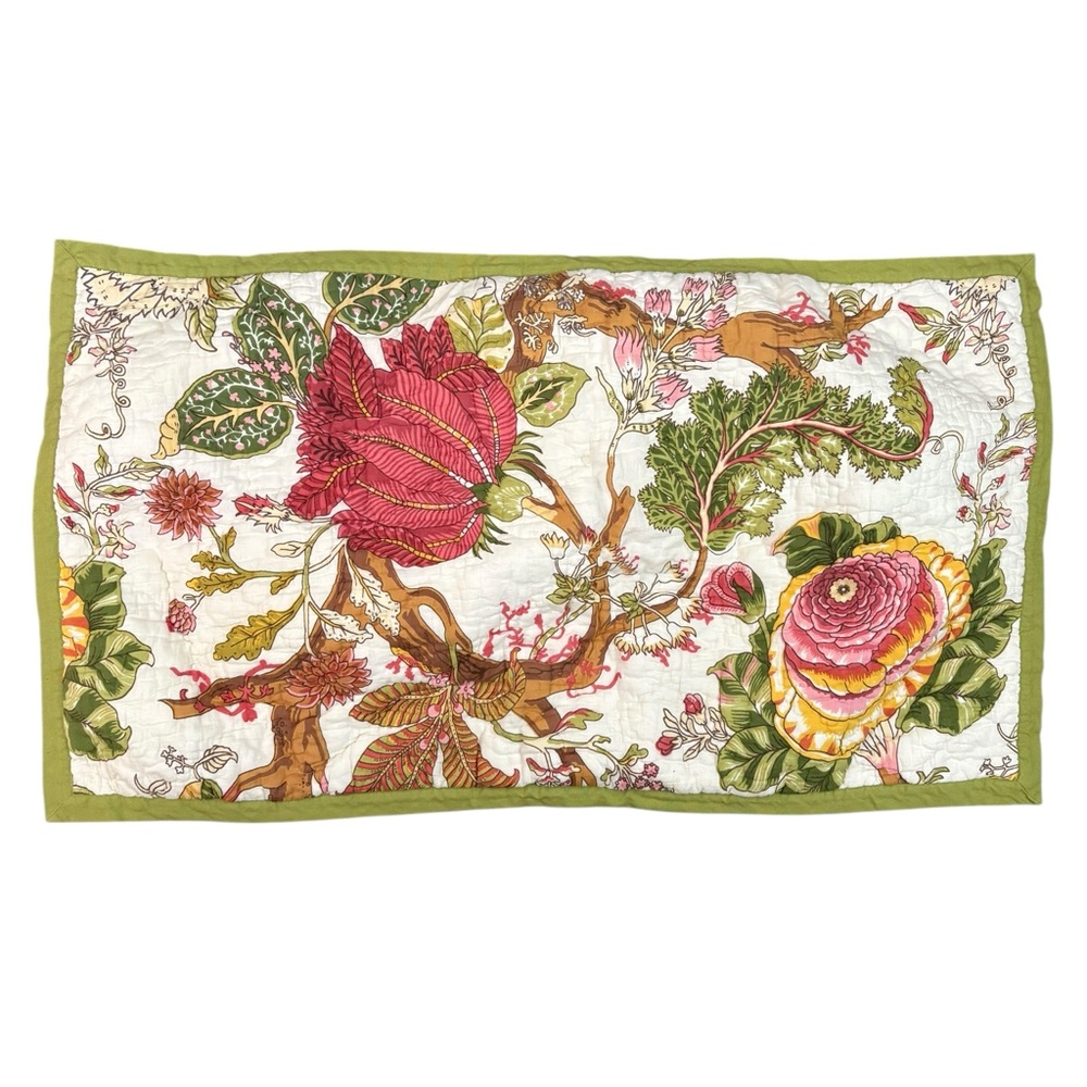 Pottery Barn Wells King  Sham Jacobean Floral Cotton 36x21”